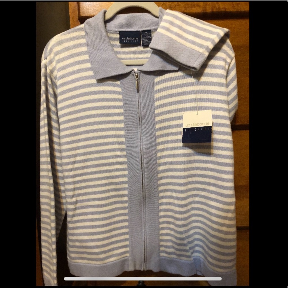 Liz Claiborne Stripe ZipUp